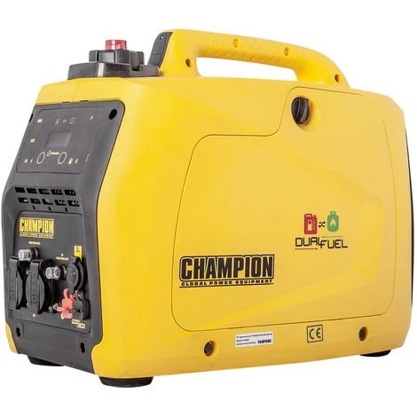 Champion 2000 Watt Dual-Fuel Inverter Benzin Gas Generator Notstromaggregat Stromerzeuger 230V EU 4 Champion 2000 Watt Dual-Fuel Inverter Benzin Gas Generator Notstromaggregat Stromerzeuger 230V EU – Bild 2