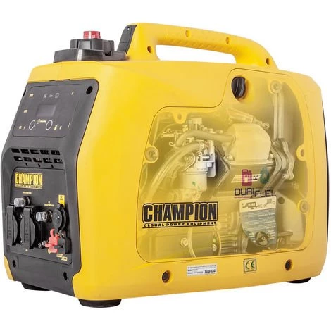 Champion 2000 Watt Dual-Fuel Inverter Benzin Gas Generator Notstromaggregat Stromerzeuger 230V EU 5 Champion 2000 Watt Dual-Fuel Inverter Benzin Gas Generator Notstromaggregat Stromerzeuger 230V EU – Bild 3