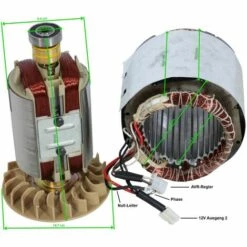 Spule Strom Generator Stator Rotor Für Stromerzeuger 6,5-7 PS 1-Phase Von DeTec. -Deutschland Stromerzeuger & Zubehör Verkaufs-Shop 23992029 5