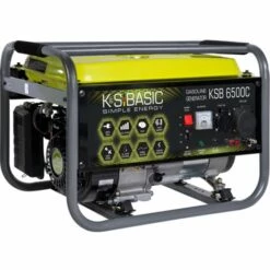 KÖNNER & SÖHNEN KSB 6500C Benzingenerator 5.5 KW, Handanlasser, Motorleistung 13 PS, Automatischer Spannungsregler (AVR), Steckdosen 1x16?, 1x32A (230V), Ausgangsspannung 12V, Kurzschlussschutz, Alternator Mit Kupferwicklung, Schutzklasse IP23M