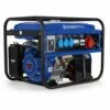 EBERTH 5500 Watt Notstromaggregat Stromerzeuger Stromaggregat Mit E-Start, 13 PS Benzinmotor, 4-Takt, 3-Phasen, 1x 400V, 3x 230V, 1x 12V, Automatischer Voltregler AVR, Ölmangelsicherung