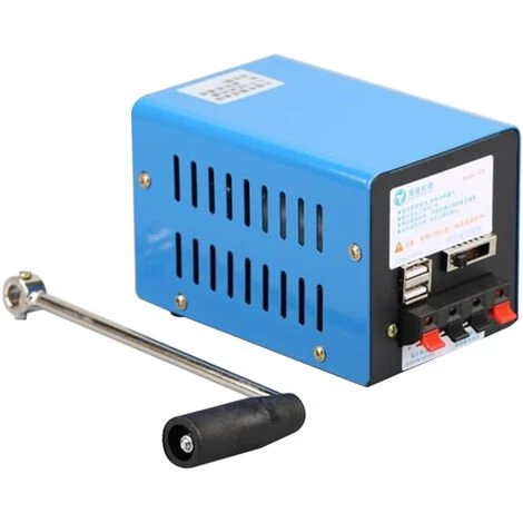 HAPPYSHOPPING Outdoor 20W Multifunktions Tragbarer Manueller Kurbelgenerator Notüberlebensnetzteil,Blau 3 HAPPYSHOPPING Outdoor 20W Multifunktions Tragbarer Manueller Kurbelgenerator Notüberlebensnetzteil,Blau