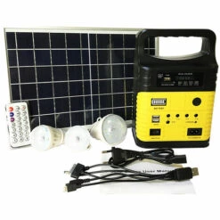 HAPPYSHOPPING Tragbarer Solargenerator Outdoor-Camping-Beleuchtungssystem BT MP3 Radio Polykristallines Solarpanel Mit 3 LED-Leuchten,Gelb - Gelb -Deutschland Stromerzeuger & Zubehör Verkaufs-Shop 53630752 3