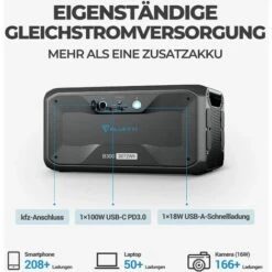 BLUETTI Erweiterbare Stromerzeuger AC300 Und B300, 3072 Wh LiFePO4 Batterie-Backup Solargenerator Mit 6 3000-W- Wechselstromsteckdosen Stromgenerator (600WPeak) Powerstation -Deutschland Stromerzeuger & Zubehör Verkaufs-Shop 54377281 4