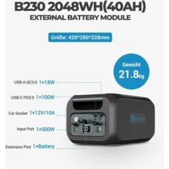 BLUETTI AC200MAX Und 2xB230 Tragbarer Generator Mit Powerbank, Solargenerator Mit LiFePO4-Akku, Insgesamt 6144 Wh, Für Camping, Notfall, Wohnwagen Powerstation 1000W -Deutschland Stromerzeuger & Zubehör Verkaufs-Shop 54378457 4