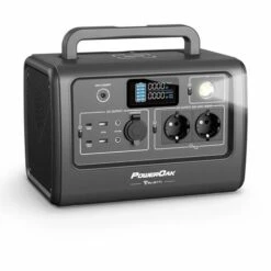 POWEROAK BLUETTI EB70 Tragbare Stromzeuger 716Wh Stromgenerator 1000W Solar Generator LiFePo4 Batterie Backup Mit 2 220 AC Steckdosen, 2 100W Typ-C, LED Taschenlampe, Notversorgung Für Outdoor,Camping,Ferien