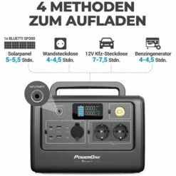 POWEROAK BLUETTI EB70 Tragbare Stromzeuger 716Wh Stromgenerator 1000W Solar Generator LiFePo4 Batterie Backup Mit 2 220 AC Steckdosen, 2 100W Typ-C, LED Taschenlampe, Notversorgung Für Outdoor,Camping,Ferien -Deutschland Stromerzeuger & Zubehör Verkaufs-Shop 54378460 5