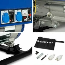 EBERTH 2200 Watt Notstromaggregat Stromerzeuger Stromaggregat Mit E-Start, 5,5 PS Benzinmotor, 4-Takt, 1-Phase, 2x 230V, 1x 12V, Automatischer Voltregler AVR, Ölmangelsicherung, Tankanzeige -Deutschland Stromerzeuger & Zubehör Verkaufs-Shop 60699592 4