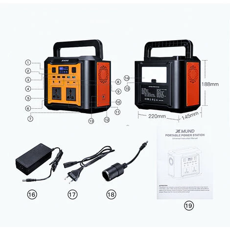 INSMA XMUND XD-PS8 Power Station Generator Energiespeicher Kraftwerk Ladegerät 4 INSMA XMUND XD-PS8 Power Station Generator Energiespeicher Kraftwerk Ladegerät – Bild 2