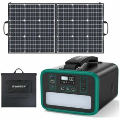 Swarey 240Wh Tragbarer Stromgenerator Solar Generator Mit 100W Faltbare SolarPanel Für Outdoor Camping Home Stromerzeuger