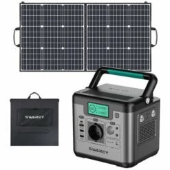 Swarey 518Wh Tragbarer Stromgenerator Mit 100W Faltbare SolarPanel Solar Generator Für Outdoor Camping Home Stromerzeuger