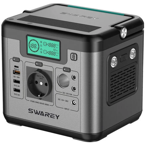 Swarey 518Wh Tragbarer Stromgenerator Mit 100W Faltbare SolarPanel Solar Generator Für Outdoor Camping Home Stromerzeuger 5 Swarey 518Wh Tragbarer Stromgenerator Mit 100W Faltbare SolarPanel Solar Generator Für Outdoor Camping Home Stromerzeuger – Bild 3