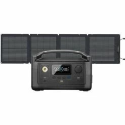 EF ECOFLOW ECOFLOW RIVER Solargenerator 288 Wh Mit Solarpanel 110 W, 2 X 600 W AC Ausgang (1200 W Peak), Tragbare Energiestation Für Camping, RC, Notfall