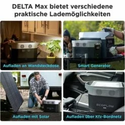EF ECOFLOW EcoFlow DELTA Max Smart Zusatzakku, Kapazität Von 2016 Wh, DELTA Max Erweiterbar Auf Bis Zu 6048 Wh, Schnellladung, Zusatzakku Für Zu Hause, Notstromversorgung, Campingausflüge Reisen -Deutschland Stromerzeuger & Zubehör Verkaufs-Shop 68089023 3