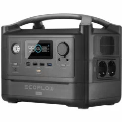 EF ECOFLOW ECOFLOW RIVER Max Tragbare Power Station, 576 Wh Backup Lithium Batterie Mit 3x 600 W (Peak 1200 W) AC Steckdosen & LED-Taschenlampe, Sauberer Solargenerator Für Outdoor Camping Wohnmobile
