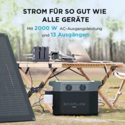 EF ECOFLOW Delta Max (Delta Max1600+220WSolar Panelx2) Powerstation 1612 Wh Mit 220-W-Solarmodul, 6x2400W-Wechselstromsteckdosen (5000W  Überpannung), Tragbare Solargenerator Für Notfälle, Camping, Wohnmobile -Deutschland Stromerzeuger & Zubehör Verkaufs-Shop 68089036 4