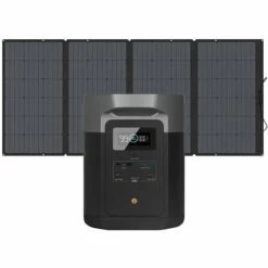 EF ECOFLOW Ecoflow Solargenerator Delta Max (2000) 2016 Wh Mit 400 W Solarpanel Auf Balkon, 4 X 2400 W AC Output (4600 W Peak), Tragbare Energiestation Für Zuhause, Camping, Wohnmobil Und Notfall