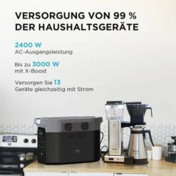 EF ECOFLOW Ecoflow Solargenerator Delta Max (2000) 2016 Wh Mit 400 W Solarpanel Auf Balkon, 4 X 2400 W AC Output (4600 W Peak), Tragbare Energiestation Für Zuhause, Camping, Wohnmobil Und Notfall -Deutschland Stromerzeuger & Zubehör Verkaufs-Shop 68089037 4