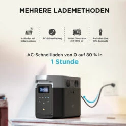 EF ECOFLOW EcoFlow DELTA Max Tragbarer Solar-Generator, 2016 Wh, Mit 4 Anschlüssen, AC 2400 W (4600 W Überspannung) Für Outdoor, Reisen Und Camping Im Wohnmobil -Deutschland Stromerzeuger & Zubehör Verkaufs-Shop 68089039 3