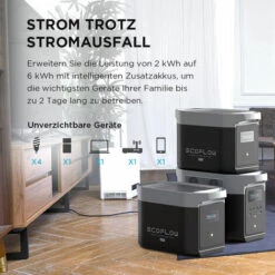 EF ECOFLOW EcoFlow DELTA Max Tragbarer Solar-Generator, 2016 Wh, Mit 4 Anschlüssen, AC 2400 W (4600 W Überspannung) Für Outdoor, Reisen Und Camping Im Wohnmobil -Deutschland Stromerzeuger & Zubehör Verkaufs-Shop 68089039 4