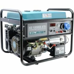 KÖNNER & SÖHNEN 8000 Watt Benzin E-start Stromerzeuger, 1x16A (230V), 1x32A (230V), 12V, ATS Notstromautomatik, Automatischer Voltregler(AVR), Anzeige (Volt, Hz, Arbeitszeit), KS 10000E ATS, Generator, 100% Kupfer