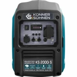 KÖNNER & SÖHNEN 2000 Watt Inverter LEISER Stromerzeuger, 2x16A (230V), 12V, Ölmangelsicherung, Überspannungsschutz, KS 2000i S, Spritsparmodus, Generator,100% Kupfer
